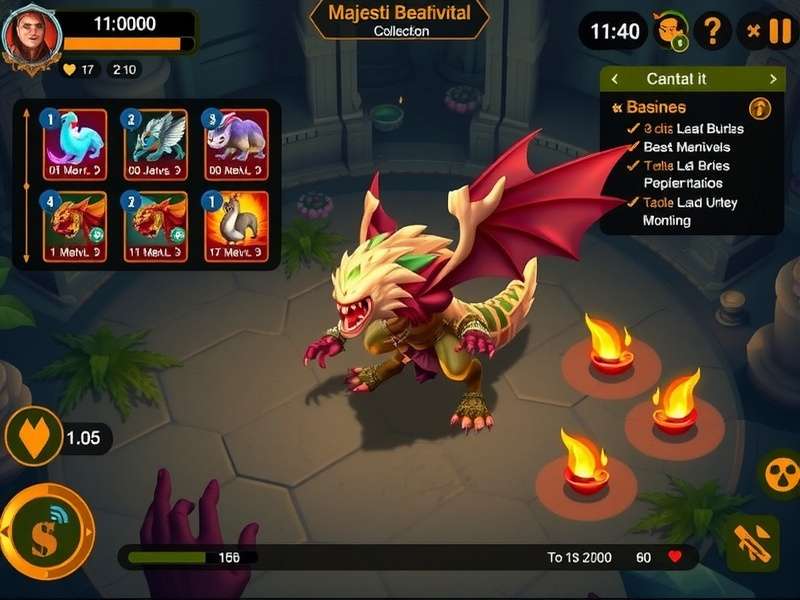 Majestic Beast Master gameplay screenshot showing beast collection