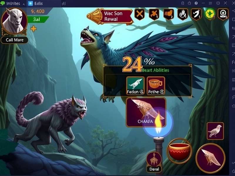Majestic Beast Master combat interface showing beast abilities
